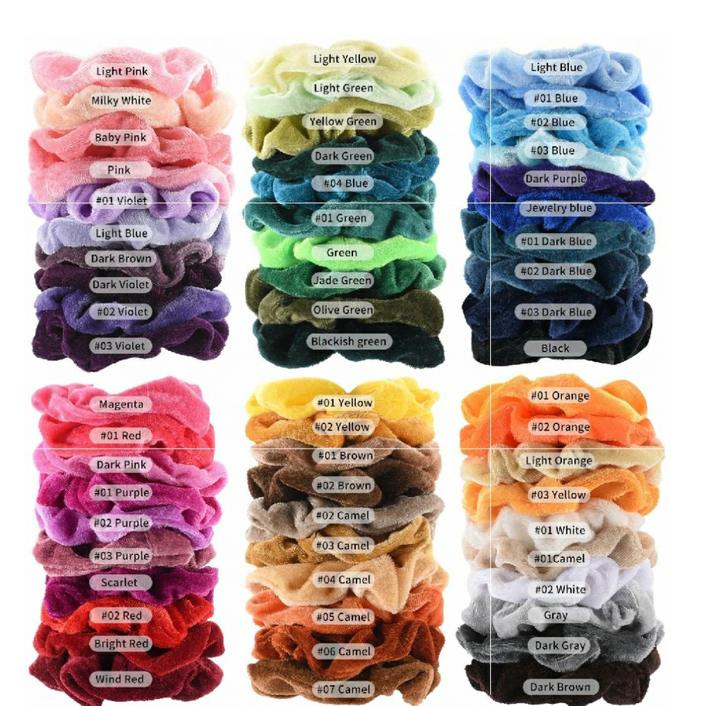 ♥️LAST ONE♥️60 Velvet Hair Scrunchies